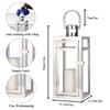 Sliver Stainless Steel Candle Holder Lantern Hanging Lantern Candlestick Light for Indoor Outdoor Wedding Centerpiece Home Decor