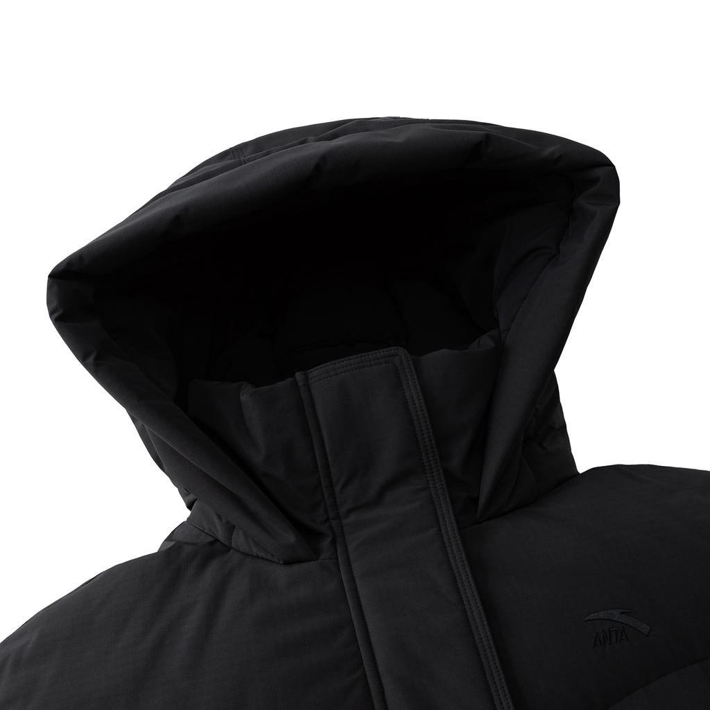 Anta Life Series 2025 Autumn Basic Black Warm Down Jacket Women Outerwear 962548907-5