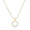 Estele Gold Plated Trendy Candy Pendant with Fancy White Crystals for Women