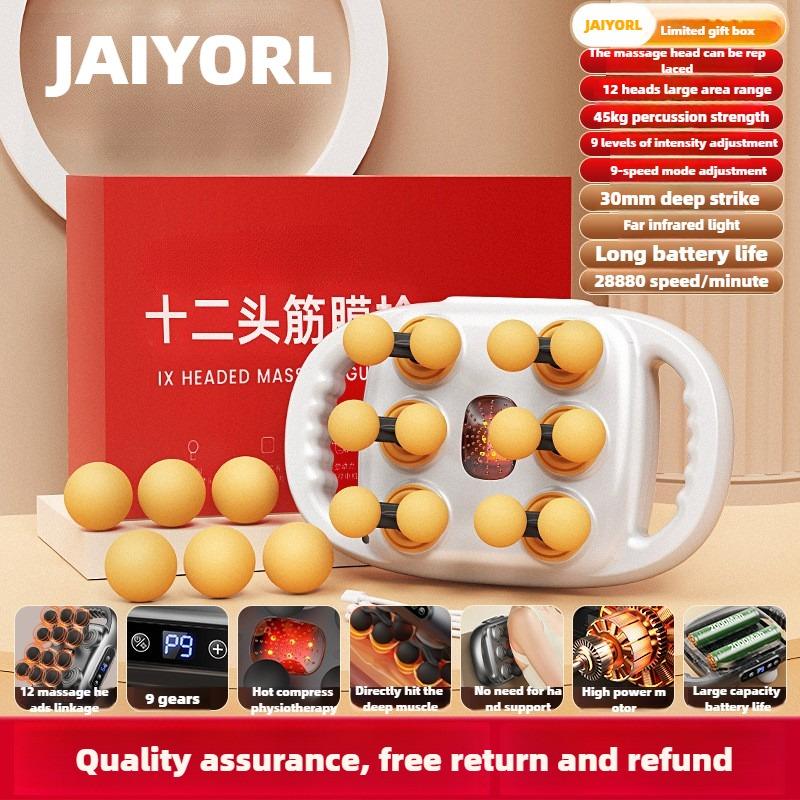 32 Massage Head Massage Gun Deep Tissue Muscle Professional Grade High Power Wireless High Frequency Vibration With Heating Gift