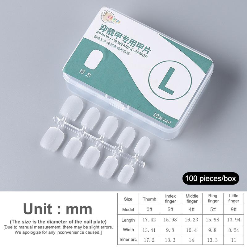 

100 шт. Накладні кінчики для нігтів Повне покриття Ультратонкі накладні нігті Пластири Система нарощування гелевих нігтів Прозорі накладні нігті Аксесуари для манікюру A24