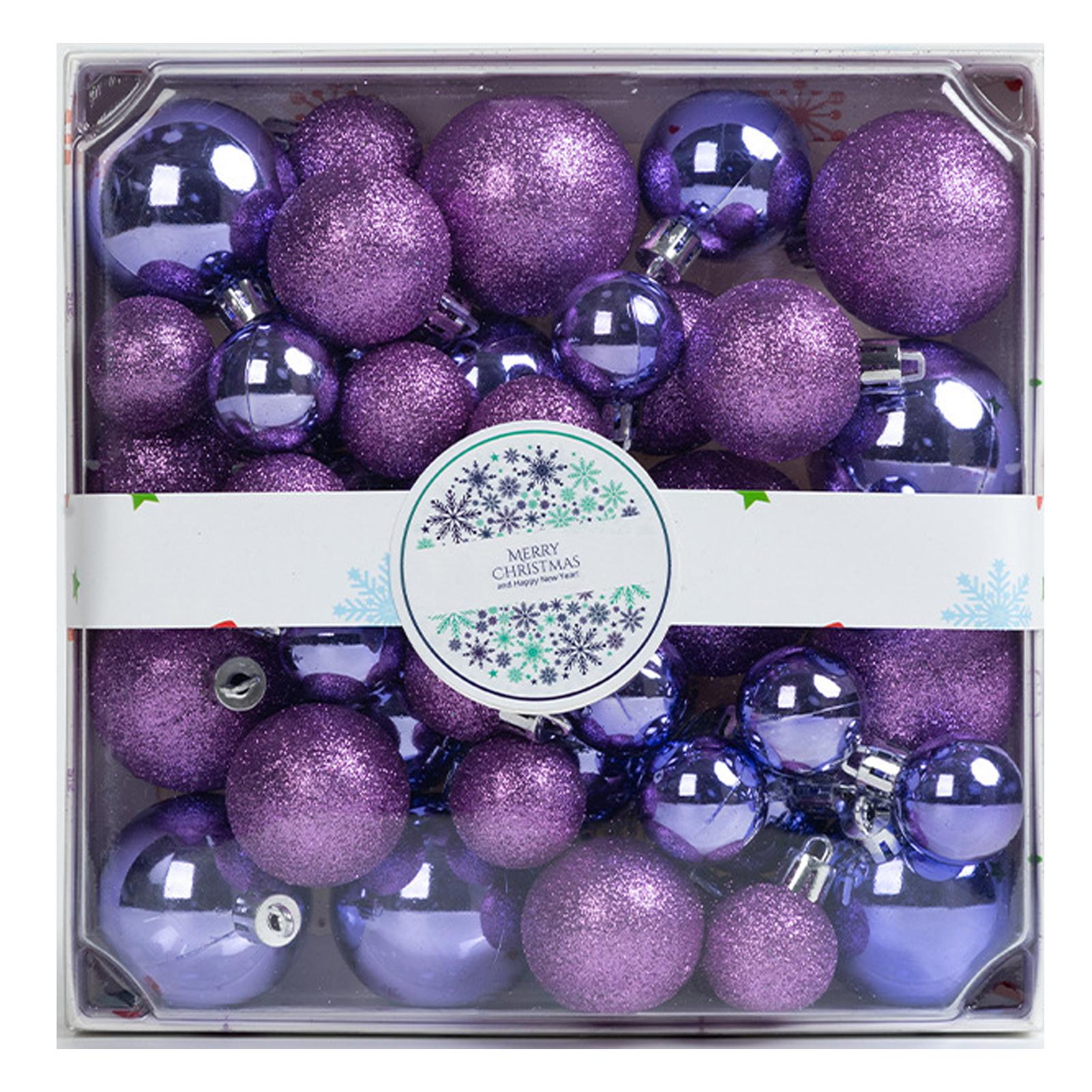 

44 шт. Высококачественный набор пластиковых рождественских шаров 3 см 4 см 5 см Рождественские украшения Шары Подвесные Рождественские шары Дом