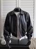 Men's High-End Retro Leather Motorcycle Jacket - Cool, Trendy, Heavy-Weight Style for Spring and Autumn