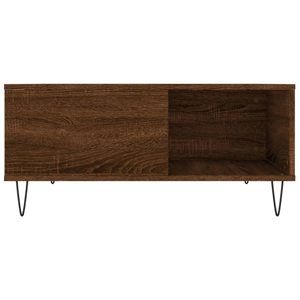  Coffee Table, Brown Oak, 80x80x36.5 Cm