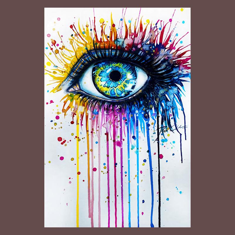 Abstract Graffiti Art Eye Tears Canvas Painting Wall Art Posters Print Wall Pictures for Living Room Bedroom Home Cuadros Decor