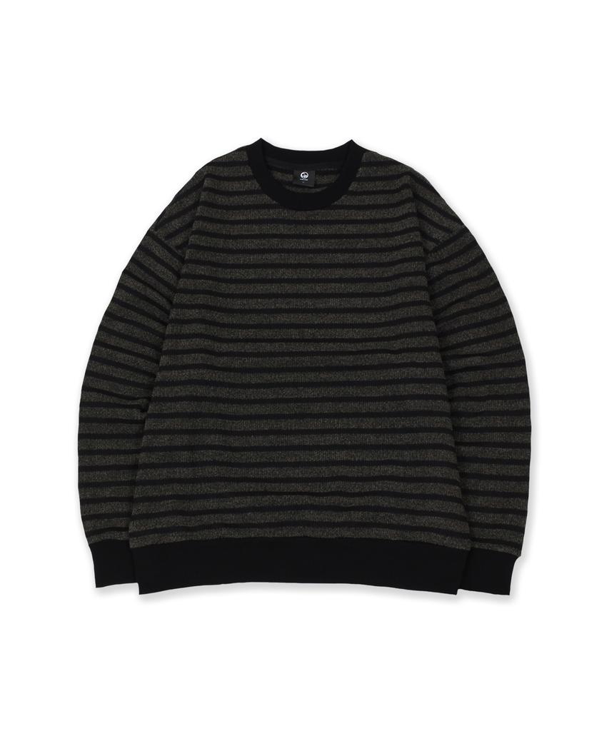 CAMEL WORK Relaxed Striped Knit (Green)