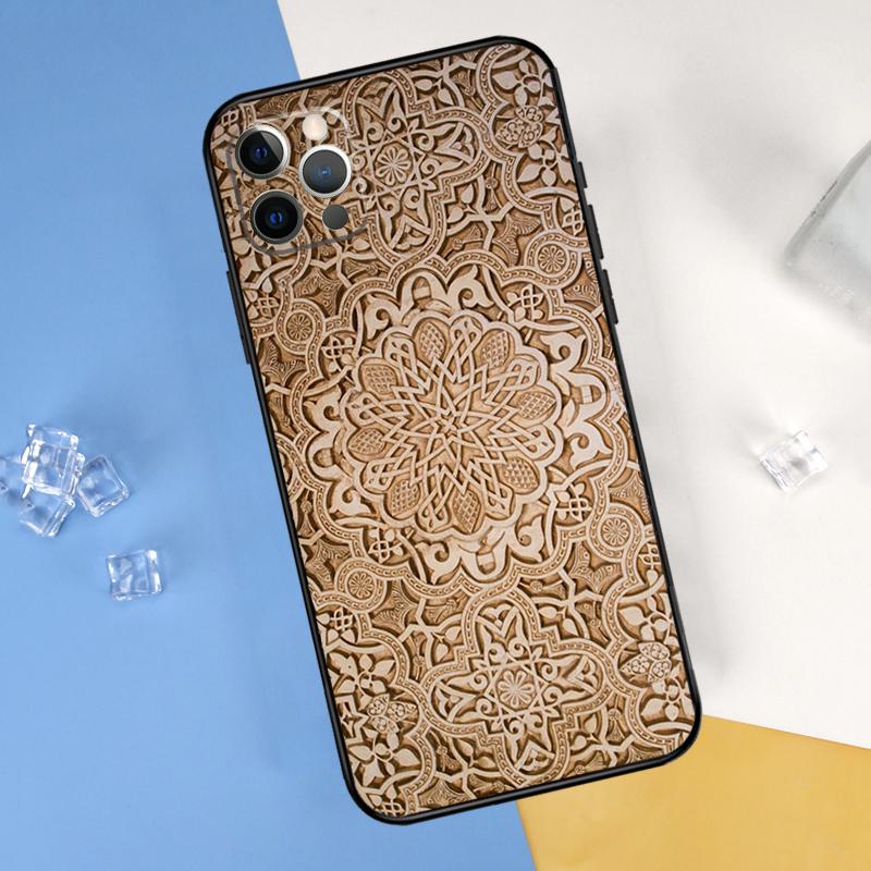 Indian Floral Henna Mandala Phone Case For iPhone 16 Pro Max 12 13 Mini 11 14 15 Pro Max XR 16 15 Plus 16e Cover Shell