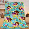 1PC The Explorer do-ra Adventure Flannel Blanket Gift, Suitable for Both Men And Women, Soft Ideal for Beds And Sofa, Birthday Or Christmas Gift