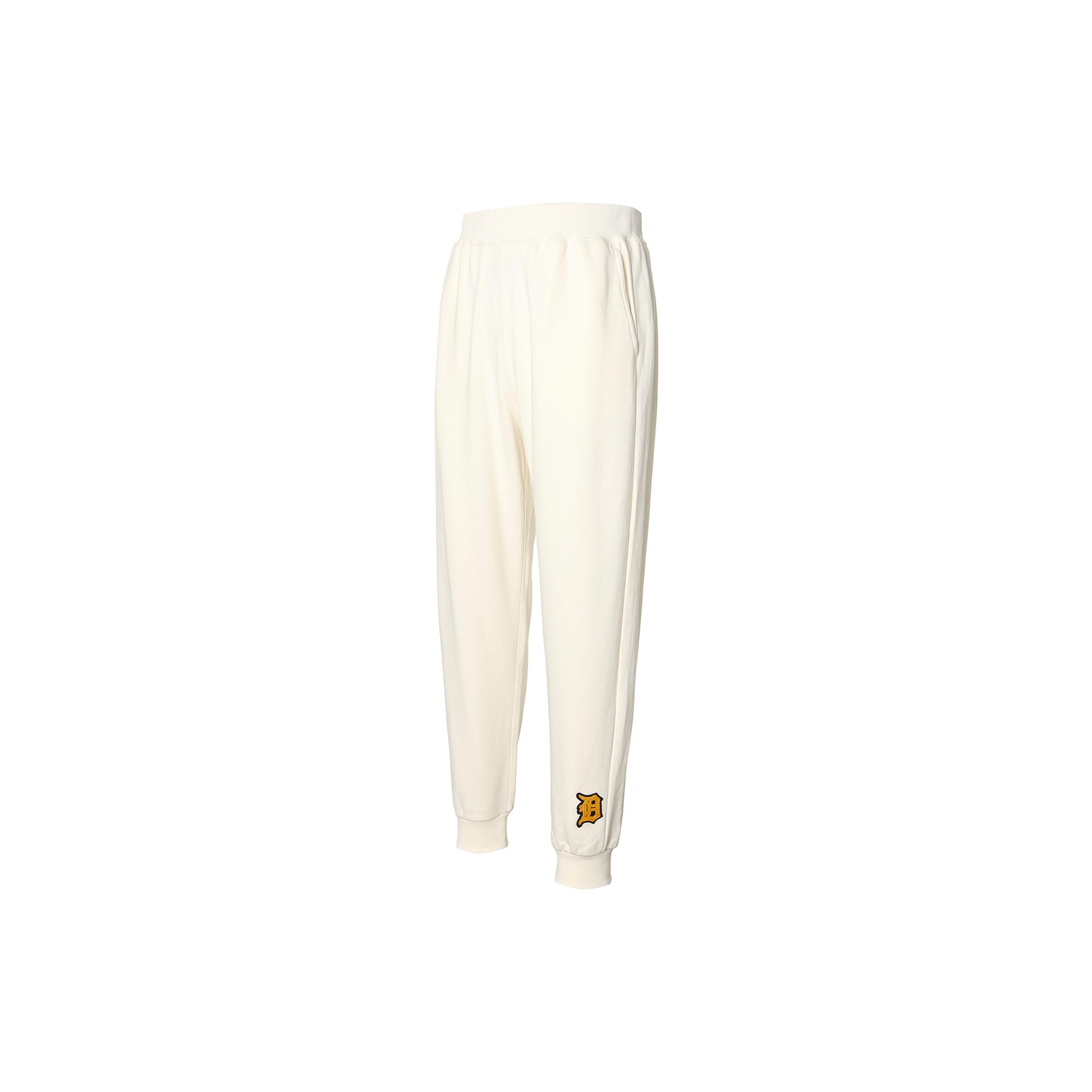 MLB Knitted Sweatpants Unisex Cream 3APTB0124-46CRS XS
