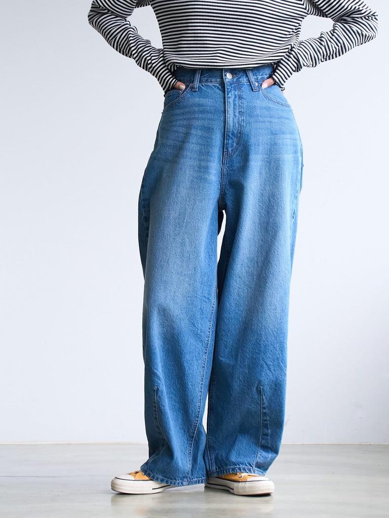 Cohen Curved Denim Pants, Size 76406470310, 7530 COBALT (75), Small