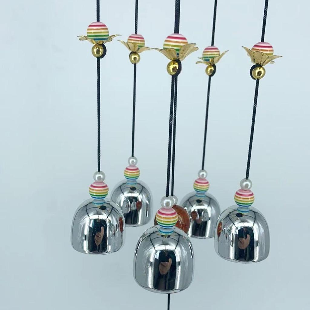 Colorful Lotus Bead Wind Chime with Owl Pendant – Perfect for Home, Balcony, or Courtyard Décor