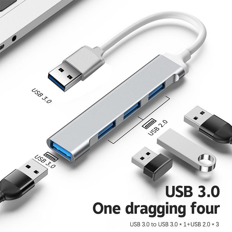 4Port Usb 3.0 Hub Usb Hub High Speed Type C Splitter 5Gbps For Pc Computer Accessories Multiport Hub 4 Usb 3.0 2.0 Ports