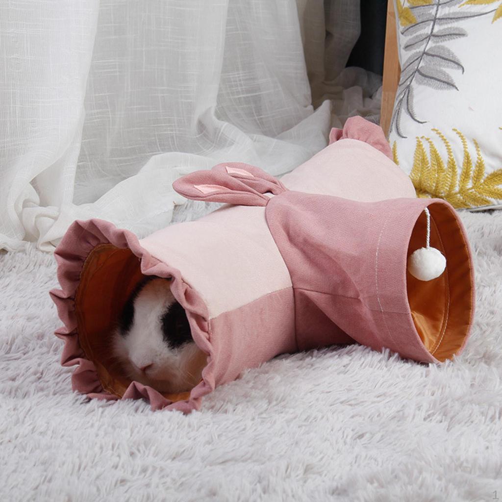 Guinea Tunnel Pet Collapsible Play Toy Hideout for Hamster Rabbit
