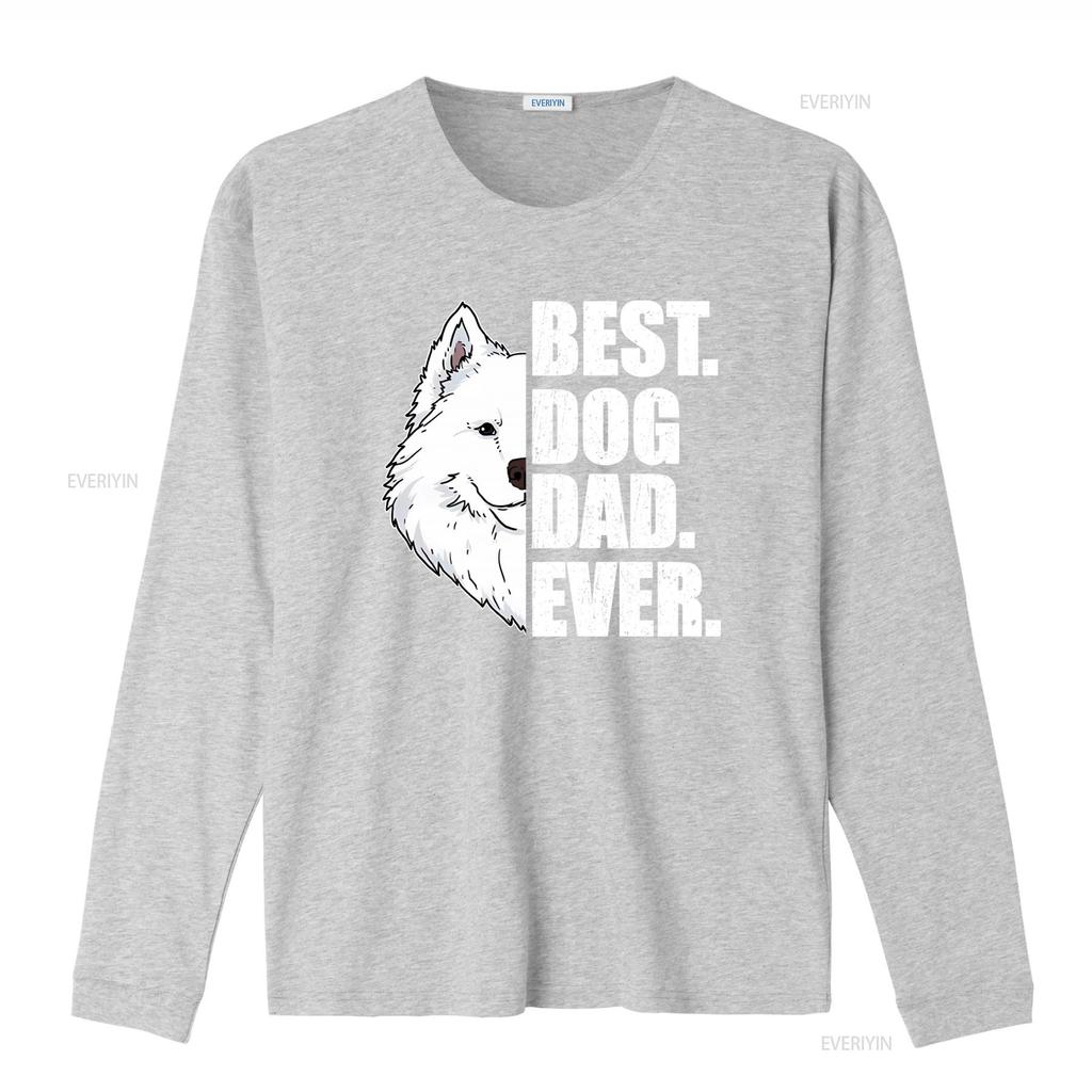Best Dog Dad Ever Samoyed Lover Pet T Shirt for  vintage Washed Stylish graphic streetwear Versatile Top For Everyday Wear