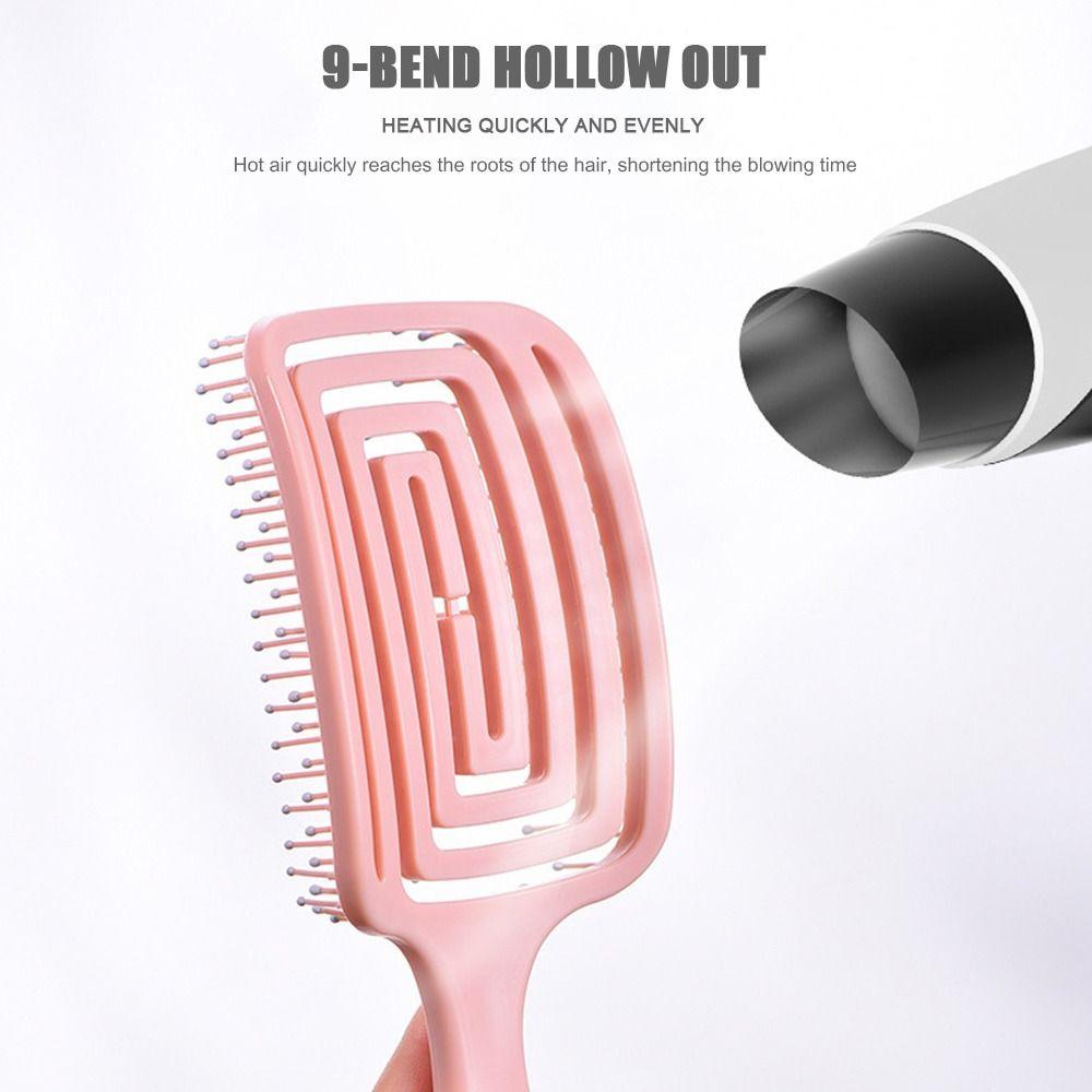 Soft Pins Massage Comb Flexible Curly Hairbrush Anti-static Hair Brush