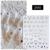 Ins-Style Laser Gold & Silver Star & Moon Nail Stickers with Adhesive Back