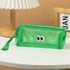 Bean Bean Cute Korean Style Large Capacity Mesh Pencil Case – Portable and Simple for Students