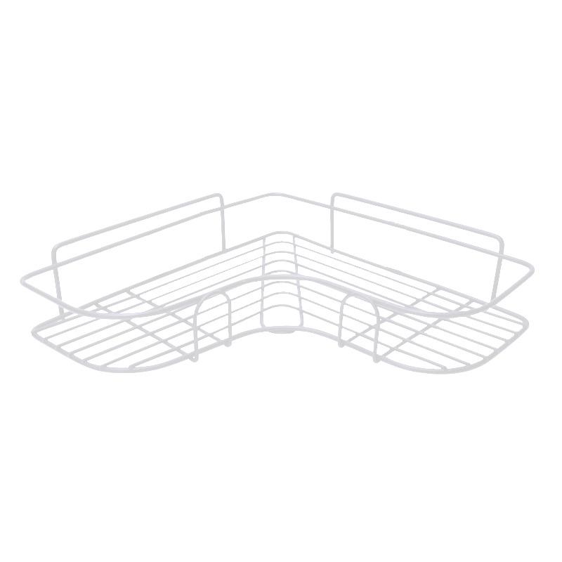 

1 шт. Железная полка для ванной комнаты, душевая кабина, настенное крепление, полки для хранения шампуня с присоской, кухонный органайзер, аксессуары для ванной комнаты