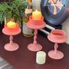 1PC Valentine's Day Candlestick Glass Candle Holder Tea Wax Candlestick Holders Romantic