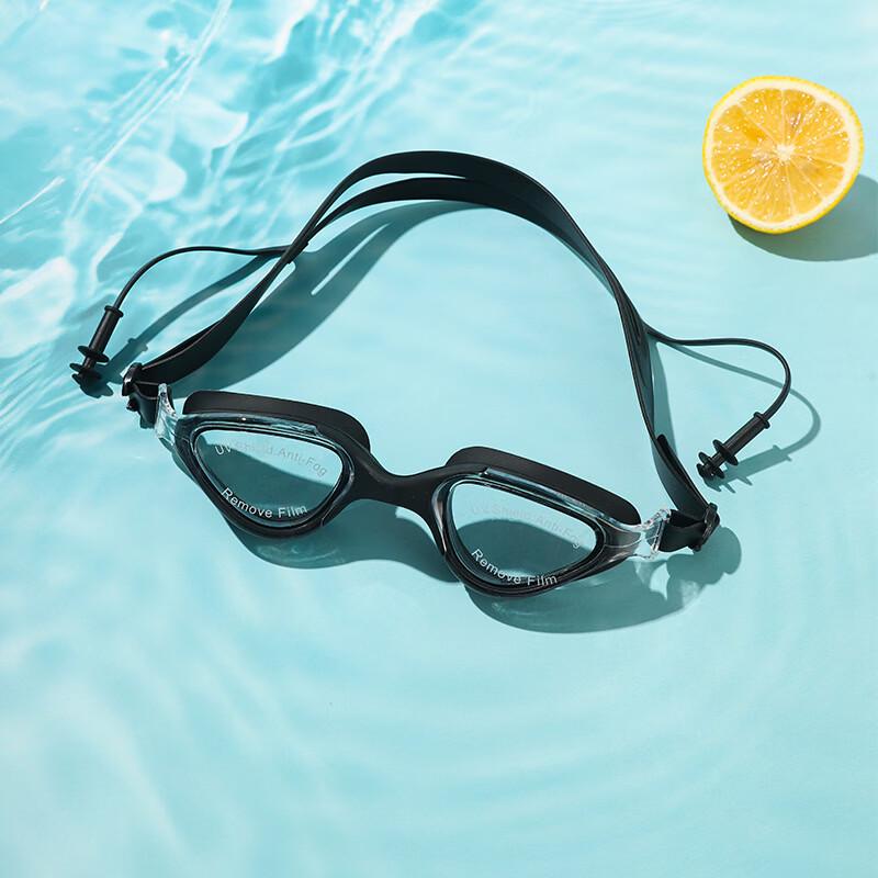 Unisex Swimming Goggles with Integrated Earplugs
