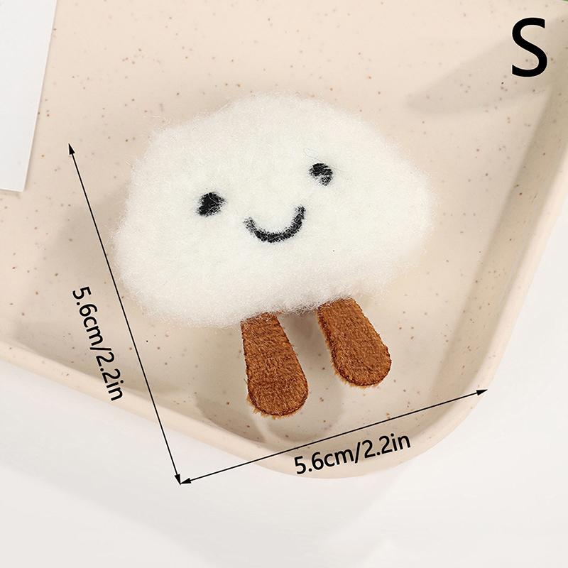 

Cute Plush White Cloud Pendant Keychain Girl Bag Accessories Kawaii Pendant Doll Couple Key Ring Car Keychain S