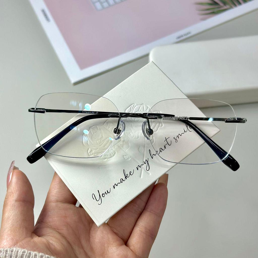 Ultra-Light Frameless Glasses with Anti-Blue Light Lenses