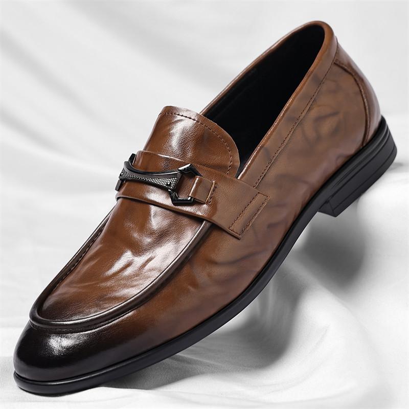 Fashion Male Outdoor Soft Sole Loafers Spring Autumn New Designer Leather Shoes for Men Fashion Casual Dress Shoes Classic Men's Flats
