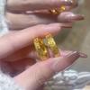 Women's Gold-Plated Titanium Steel Ice Ring - Elegant Niche Design for Couples