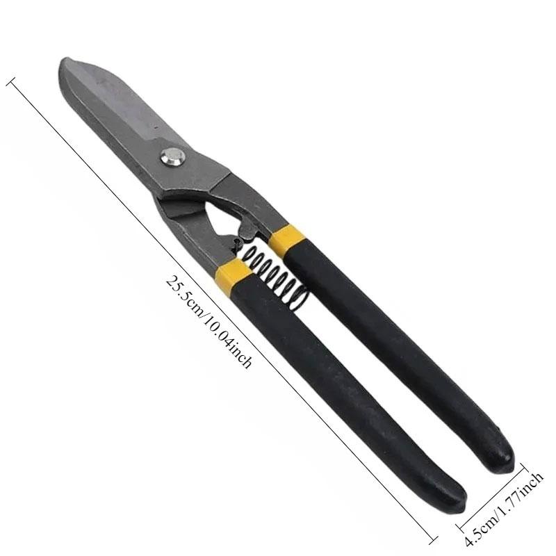 Tin Snips Heavy Duty Aviation Shears with Comfort Grip Handles Premium Metal Cutter for PVC Aluminum Packing Straps Sheet Metal