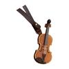 Vintage Leather Violin And Guitar Keychain Miniature Musical Instrument Keyrings Pendant Accessory For Music Lovers