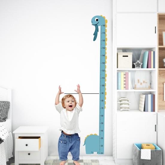 Kids Height Chart Children Height Ruler with Adhesive Animal Pattern Boys Girls Height Wall Chart Growth Measuring Ruler for Nursery Playroom Decor