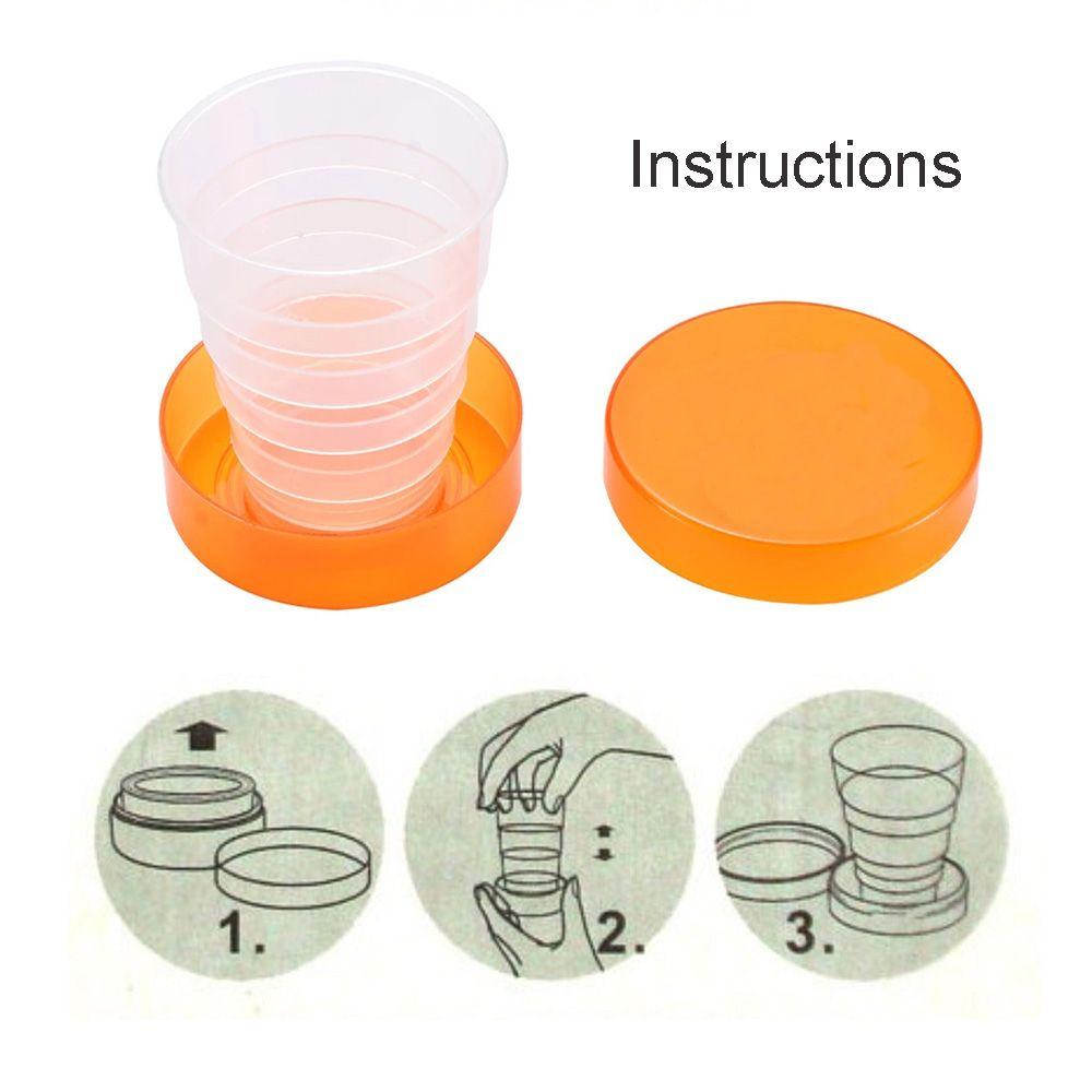 Portable Folding Cup Food Grade Plastic Travel Coffee Cup Outdoor Camping Retractable Drink Cup