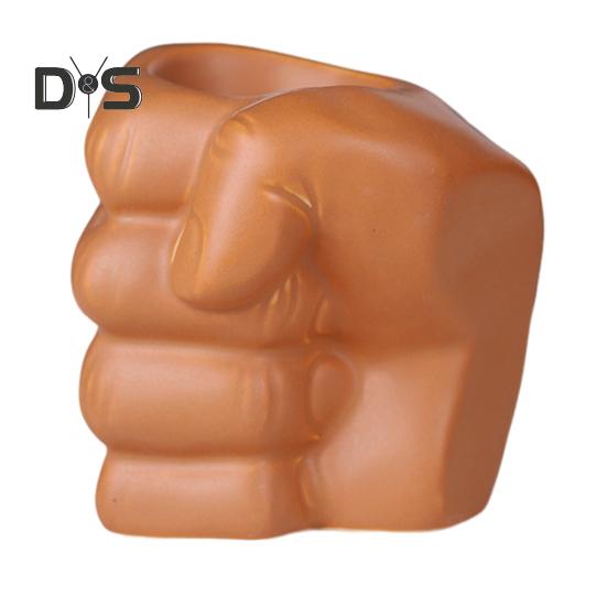 

Подсвечник в форме кулака, керамический подсвечник для чая, настольный подсвечник в форме кулака для полки, украшения стола в гостиной коричневый