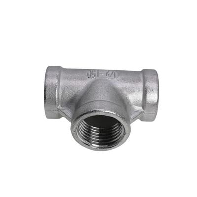 Codo en T de Acero Inoxidable 304 con Rosca Hembra