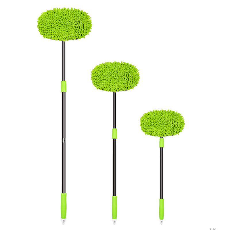 Retractable Chenille Car Wash Mop - Three-Section Wax and Dust Duster Tool
