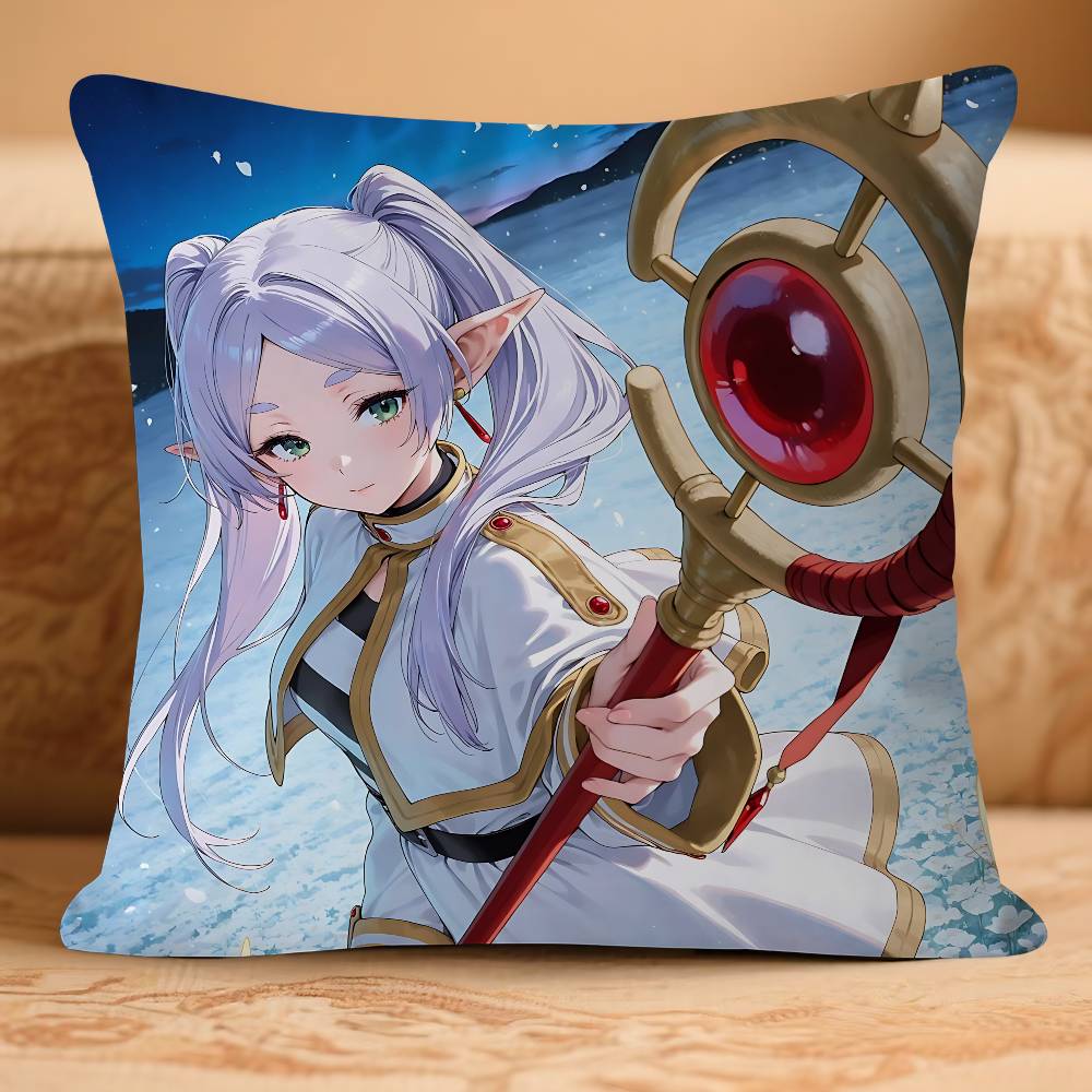 Anime F-FrierenS Pillow Case Removable Washable Cushion Cover – All-Season Soft Linen