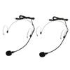 Perfk 2-Pack Professional Vacuum Tube Headset Microphone with 360 Adjustable Ear Hooks and 3.5mm/XLR Multi-Connections