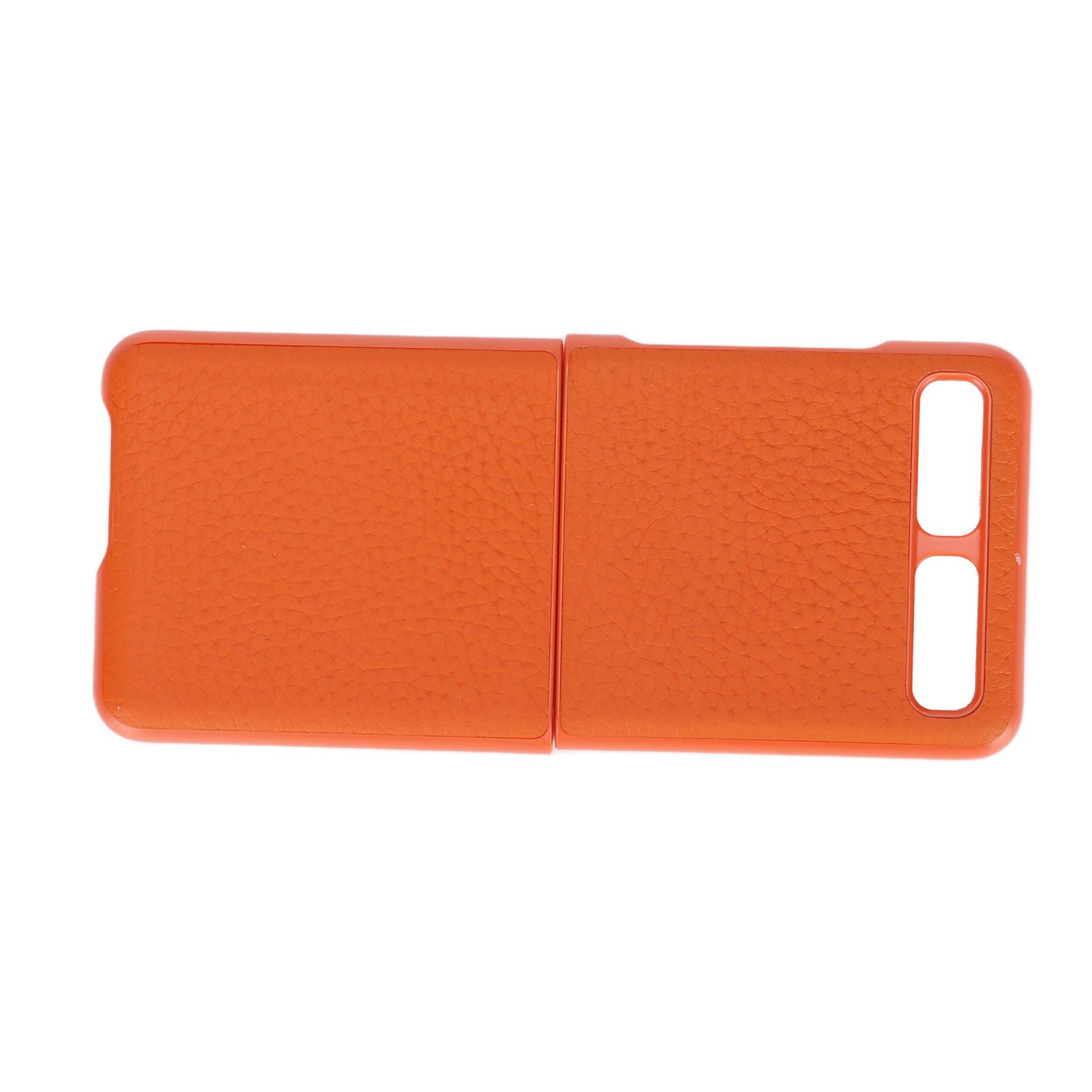 

Кожаный защитный чехол для телефона Samsung Galaxy Z Flip Anti Scratch Cover ShellOrange Type 1 оранжевый
