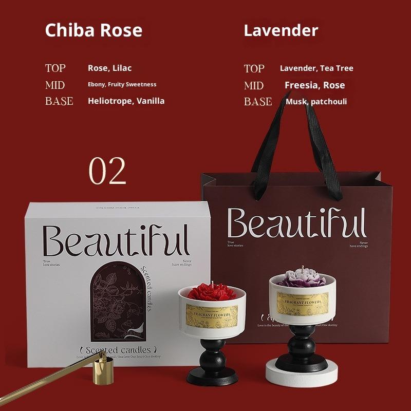 Camellia Scented Candle Premium Sense Bedroom Lasting Fragrance Ornament