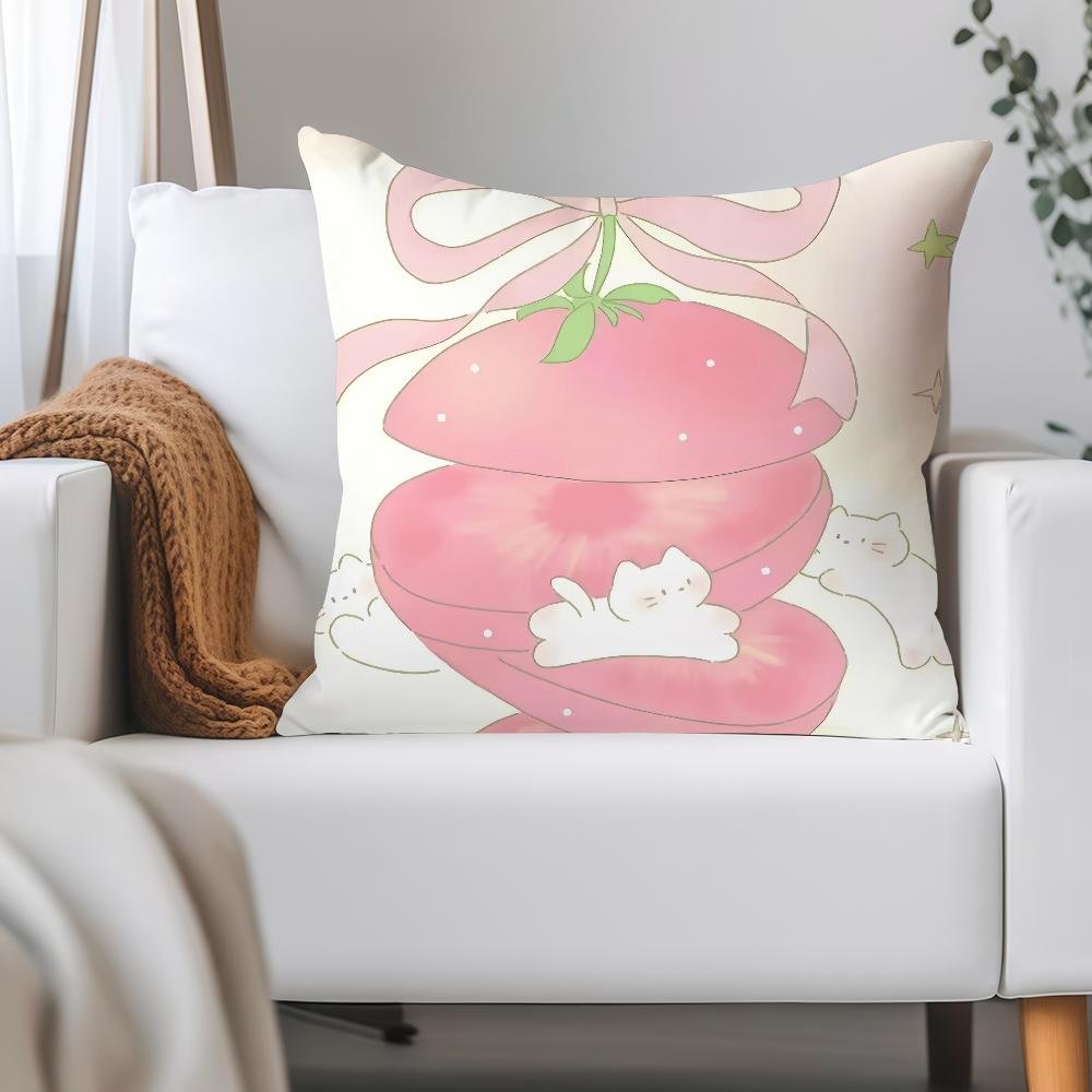 Kunst Rosa Schleife Kirsche Niedlich Kawaii Kissenbezug Anwendbarer Raum Für Gästezimmer Innenräume Autos Büro Hausdekoration