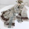Autumn And Winter  Wool Acrylic Blend Scarfs For Ladies 100*200 Checkered Turbansfor Women
