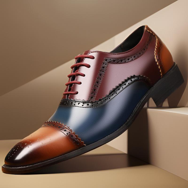 New Brogue Leather Men's Shoes - Stylish, Breathable, Versatile for Business and Weddings In Spring and Autumn
