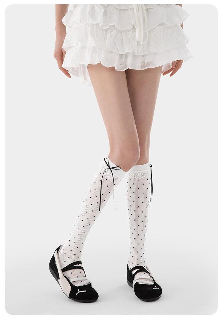 Renaissance Women's Breathable Ballet Dot Ankle Socks - Slimming & Stylish for Spring/Summer