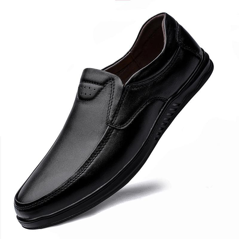 

First layer cowhide casual business leather shoes 38-44leathershoes 38 чёрный