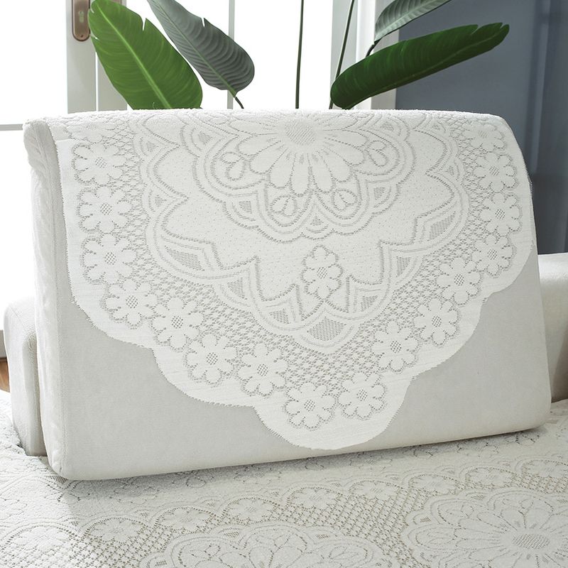 

Lace Sofa Towel Fabric Sofa Cushion Minimalist All Year Round Neutral Backrest Towel Armrest Towel Tablecloth White plum blossom Triangle 64*78cm
