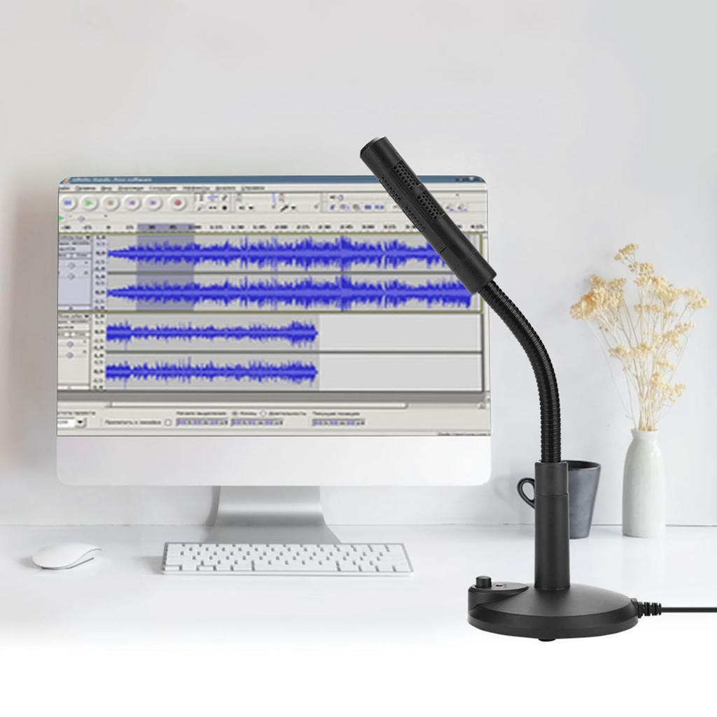 Omnidirectional USB Microphone For Computer Desktop Plug & Play for Recording, Online Chatting