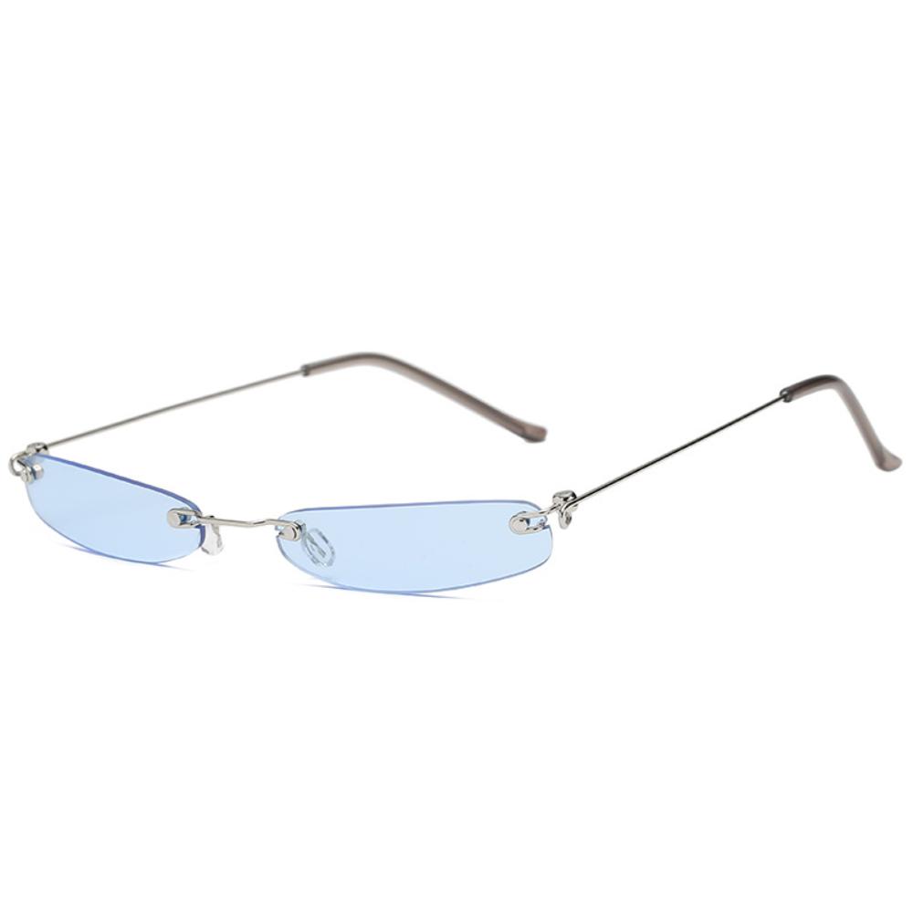 

KLASSNUM Sunglasses Square Eyewear Ocean Lenses Rimless Shades For Women Beach Casual Wear Eyeglasses Party Sun Glasses синій