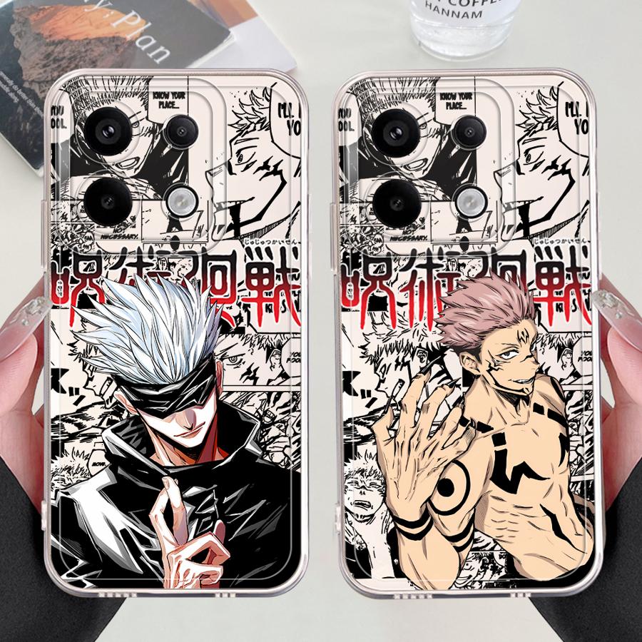 J-Jujutsus K-Kaisens Case for Xiaomi Redmi Note 14 Pro Plus 13C 9 10 12 10S 11 11S 14C A4 Note 13 12S Soft Phone Cover