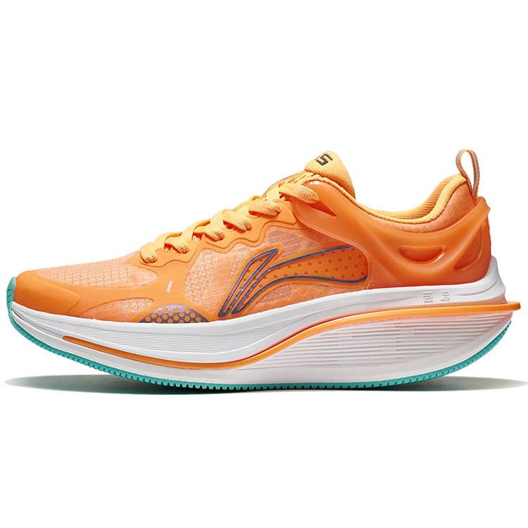 

New LiNing WuShi 5S 2.0 Durable Breathable Low Top Running Shoes Men s Fluorescent Peach Orange ARSS011-4 46