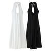 Spring 2025 Women's European & American Style Sexy Halter Off-Shoulder Dress